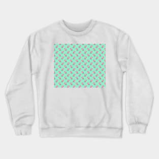 Watercolor Watermelon Sloth Pattern Crewneck Sweatshirt